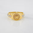 Anillo Correa Corona 3.8 g / T6 1/4 Dos Oros Amarillo Blanco 18K