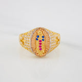 Anillo Virgen Guadalupe 4.7 g / T7 3/4 Tres Oros 18K