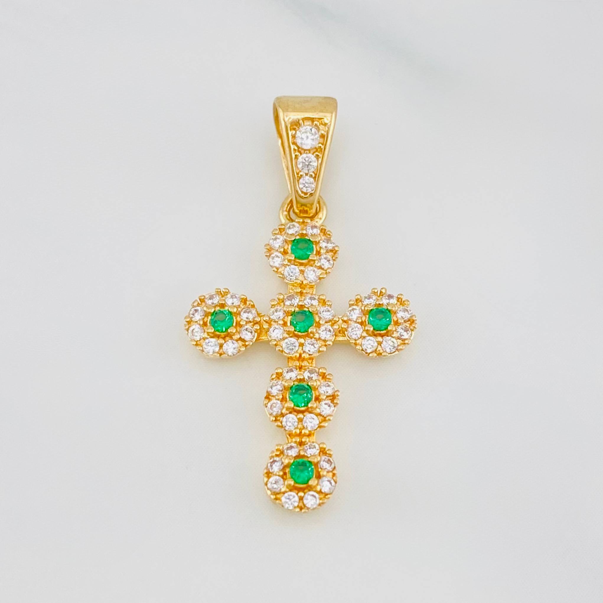 Dije Cruz Tupida 1.85 g / 3 cm Oro Amarillo 18K