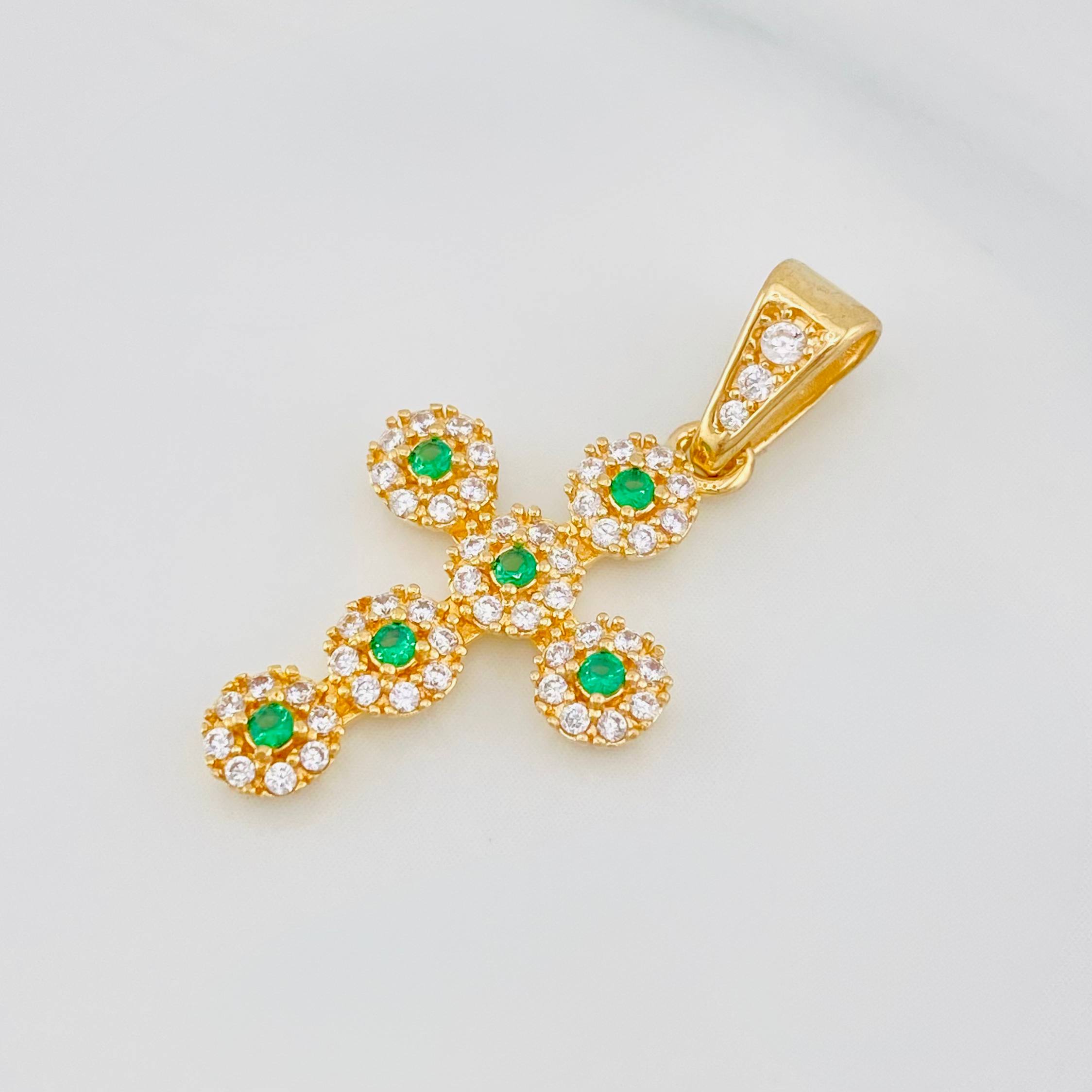 Dije Cruz Tupida 1.85 g / 3 cm Oro Amarillo 18K