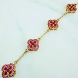 Pulso Trebol Aro Seguido 9.9 g / 19 cm / 1.4 mm Oro Amarillo 18K