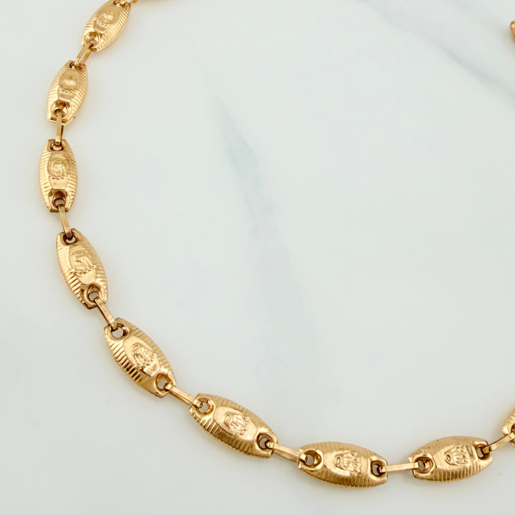 Tobillera Rustico Corona 3.55 g / 19 cm / 4.5 mm Oro Amarillo 18K