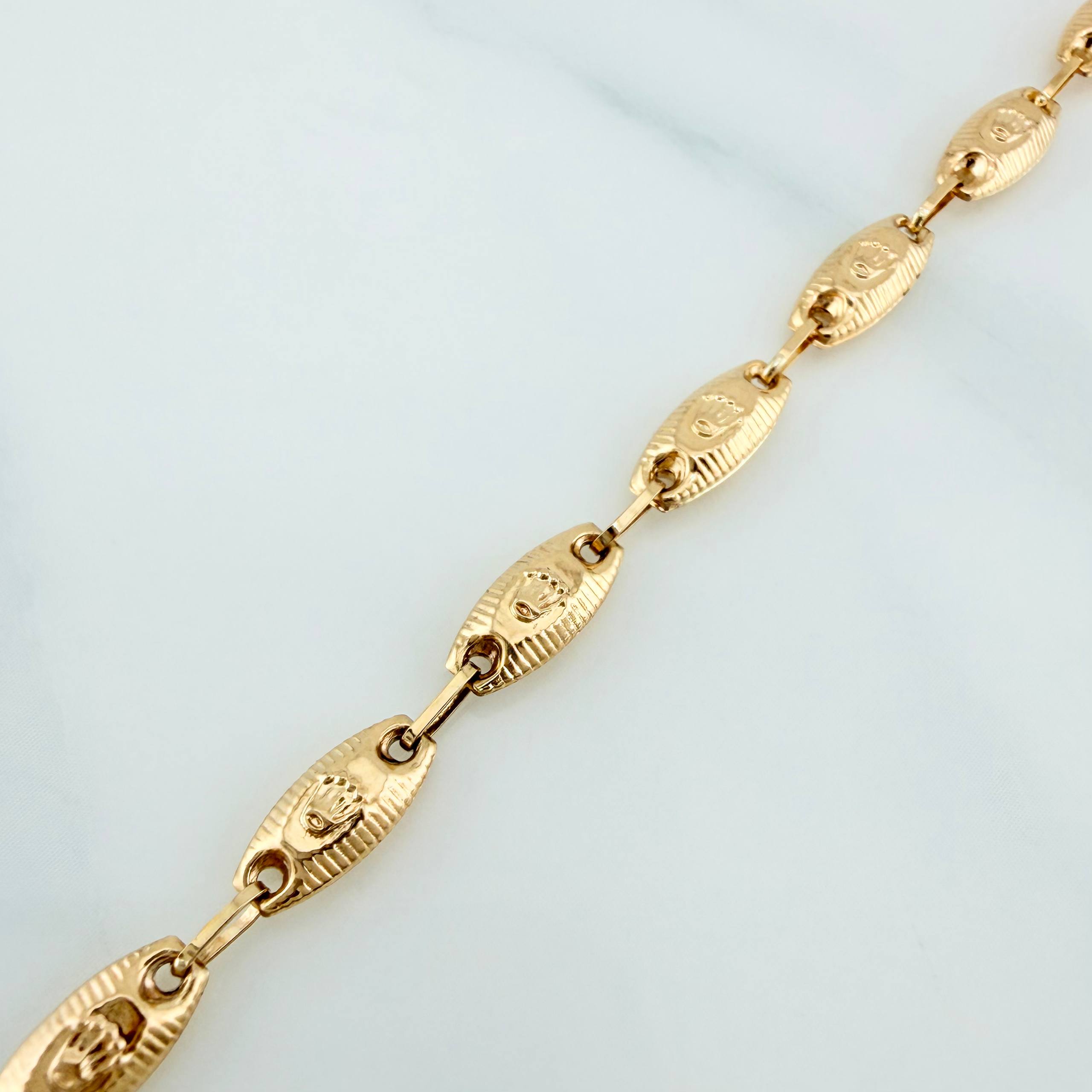 Tobillera Rustico Corona 3.55 g / 19 cm / 4.5 mm Oro Amarillo 18K
