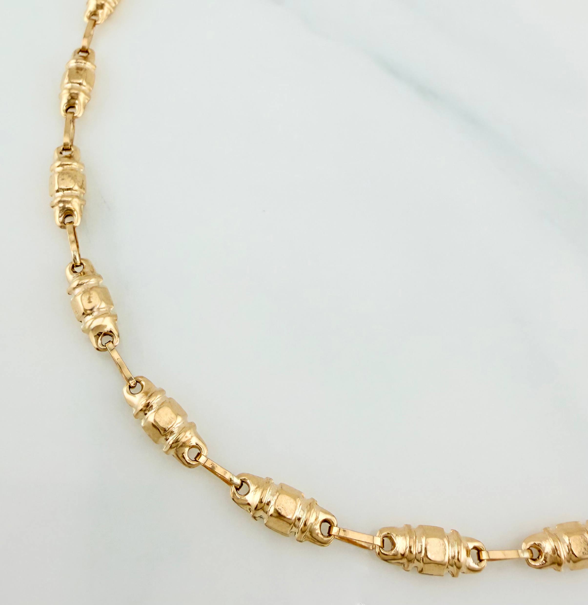 Pulso Rustico Barril 2.9 g / 19.5 cm / 3.2 mm Oro Amarillo 18K