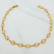 Pulso Rustico Eslabon Diamantado 2.6 g / 19 cm / 4.5 mm Oro Amarillo 18K