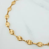 Pulso Rustico Eslabon Diamantado 2.6 g / 19 cm / 4.5 mm Oro Amarillo 18K