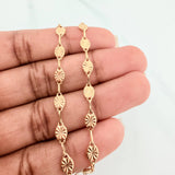 Pulso Rustico Eslabon Diamantado 2.6 g / 19 cm / 4.5 mm Oro Amarillo 18K