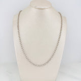 Cadena Militar Media Luna 18 g / 60.5 cm / 3 mm Oro Blanco 18K