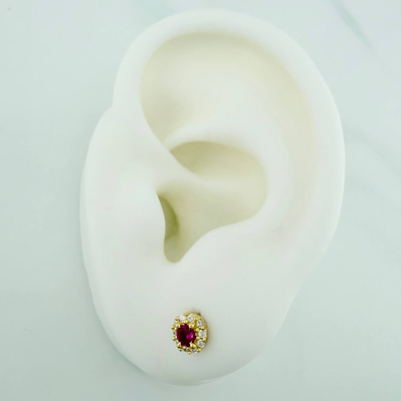 Topos Halo 1.1gr / 5.4mm Oro Amarillo 18K &