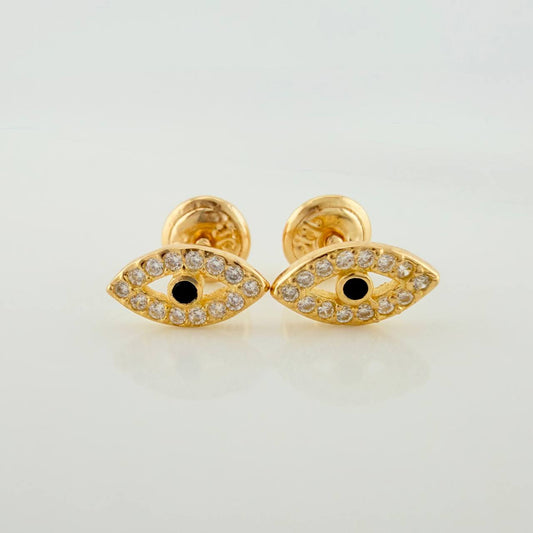 Topos Ojo Mistico 1.05gr / 8mm Oro Amarillo 18K