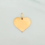 Dije Placa Corazon 1.1gr / 2.3cm / Oro Amarillo 18K &