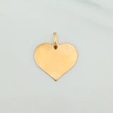 Dije Placa Corazón 1.15gr / 2.3cm / Oro Amarillo 18K %