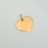 Dije Placa Corazón 1.15gr / 2.3cm / Oro Amarillo 18K %