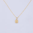 Set Cadena y Dije Flor Espejo - Letra E 1.35gr / 45cm / 1.2mm Oro Amarillo 18K (Oferta) ©