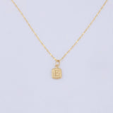 Set Cadena y Dije Flor Espejo - Letra E 1.35gr / 45cm / 1.2mm Oro Amarillo 18K (Oferta) ©