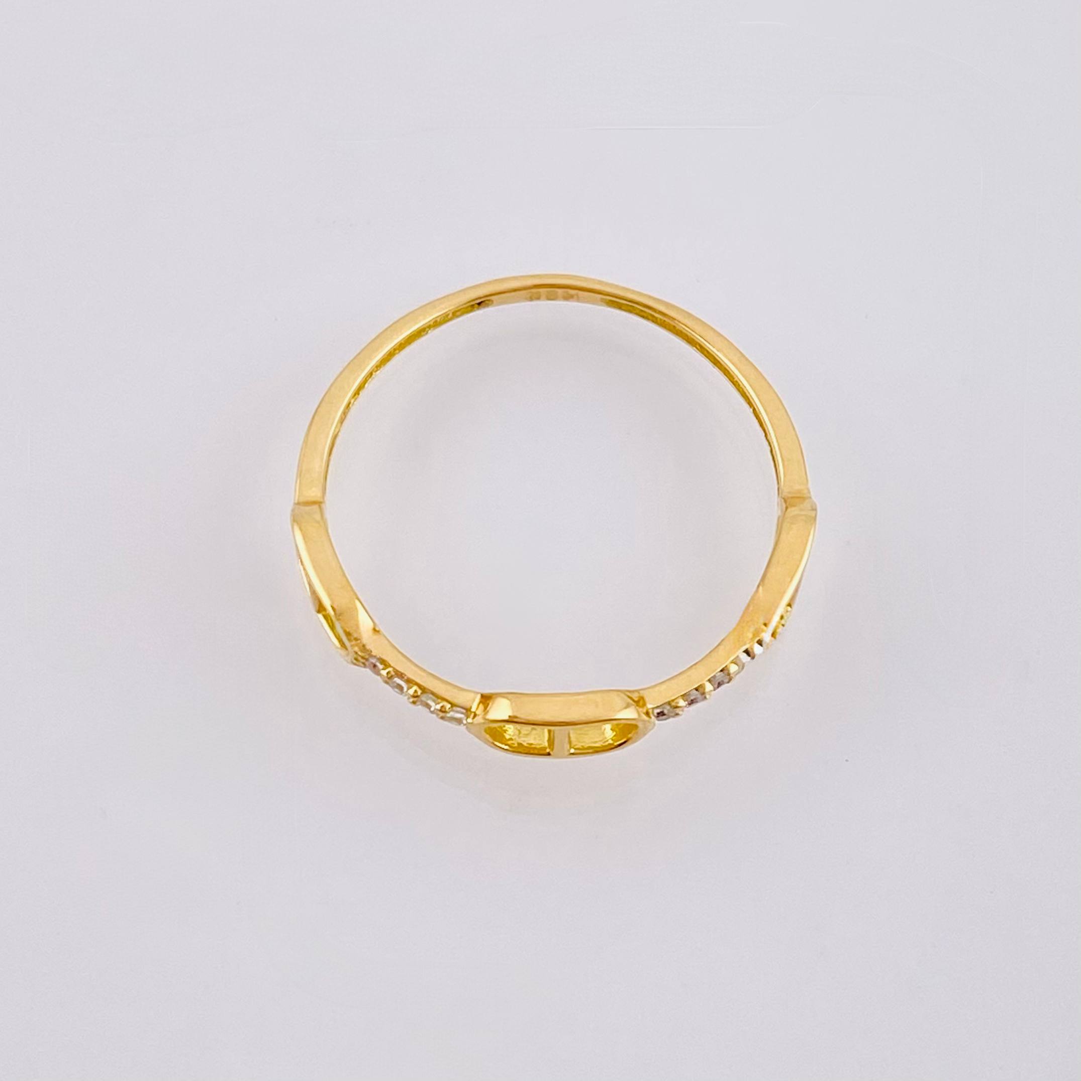 Anillo Tres Marineros 1.1gr / T7 / Oro Amarillo 18K *
