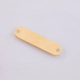Herraje Placa Rectangular Octagonal 0.8gr / 3cm / Oro Amarillo 18K