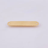Herraje Placa Rectangular Octagonal 0.8gr / 3cm / Oro Amarillo 18K