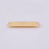 Herraje Placa Rectangular Octagonal 0.8gr / 3cm / 6.9mm Oro Amarillo 18K ©