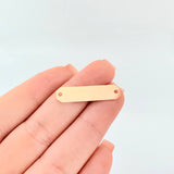 Herraje Placa Rectangular Octagonal 0.8gr / 3cm / 6.9mm Oro Amarillo 18K ©