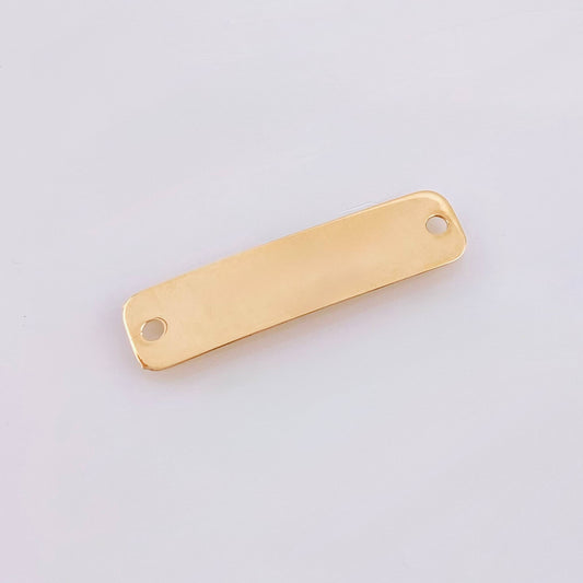 Herraje Placa Ovalada 0.85gr / 3cm / Oro Amarillo 18K