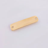 Herraje Placa Rectancular Ovalada 0.8gr / 3cm / 6.9mm Oro Amarillo 18K ©