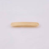Herraje Placa Rectangular Ovalada 0.7gr / 3cm / Oro Amarillo 18K