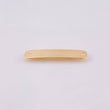 Herraje Placa Rectancular Ovalada 0.75gr / 3cm / 6.9mm Oro Amarillo 18K ©