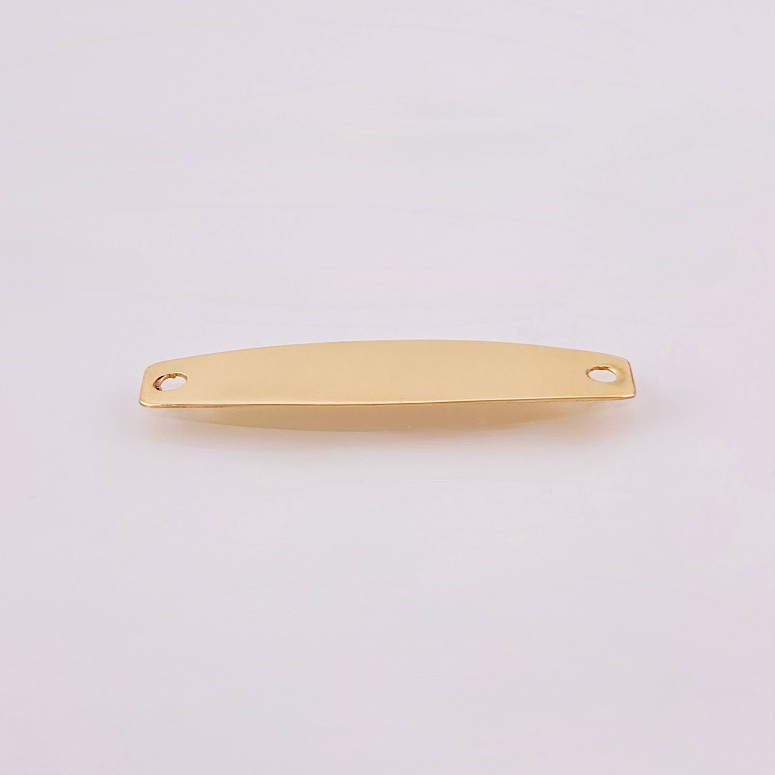 Herraje Placa Hexagonal 0.7gr / 3cm / 6.9mm Oro Amarillo 18K ©