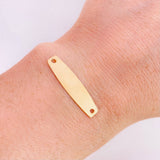 Herraje Placa Hexagonal 0.8 g / 2.8 cm Oro Amarillo 18K