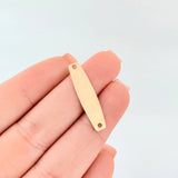 Herraje Placa Hexagonal 0.7gr / 3cm / Oro Amarillo 18K *