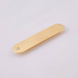 Herraje Placa Rectangular Ovalada 0.8gr / 2.8cm / Oro Amarillo 18K