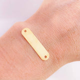 Herraje Placa Ovalada 0.75 g / 2.6 cm Oro Amarillo 18K