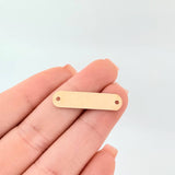 Herraje Placa Ovalada 0.8gr / 3cm / 6.9mm Oro Amarillo 18K ©