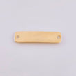 Herraje Placa Rectangular Ovalada 0.7gr / 3cm / Oro Amarillo 18K