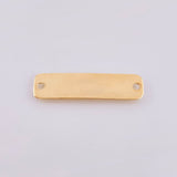 Herraje Placa Rectancular Ovalada 0.8gr / 3cm / 6.9mm Oro Amarillo 18K ©
