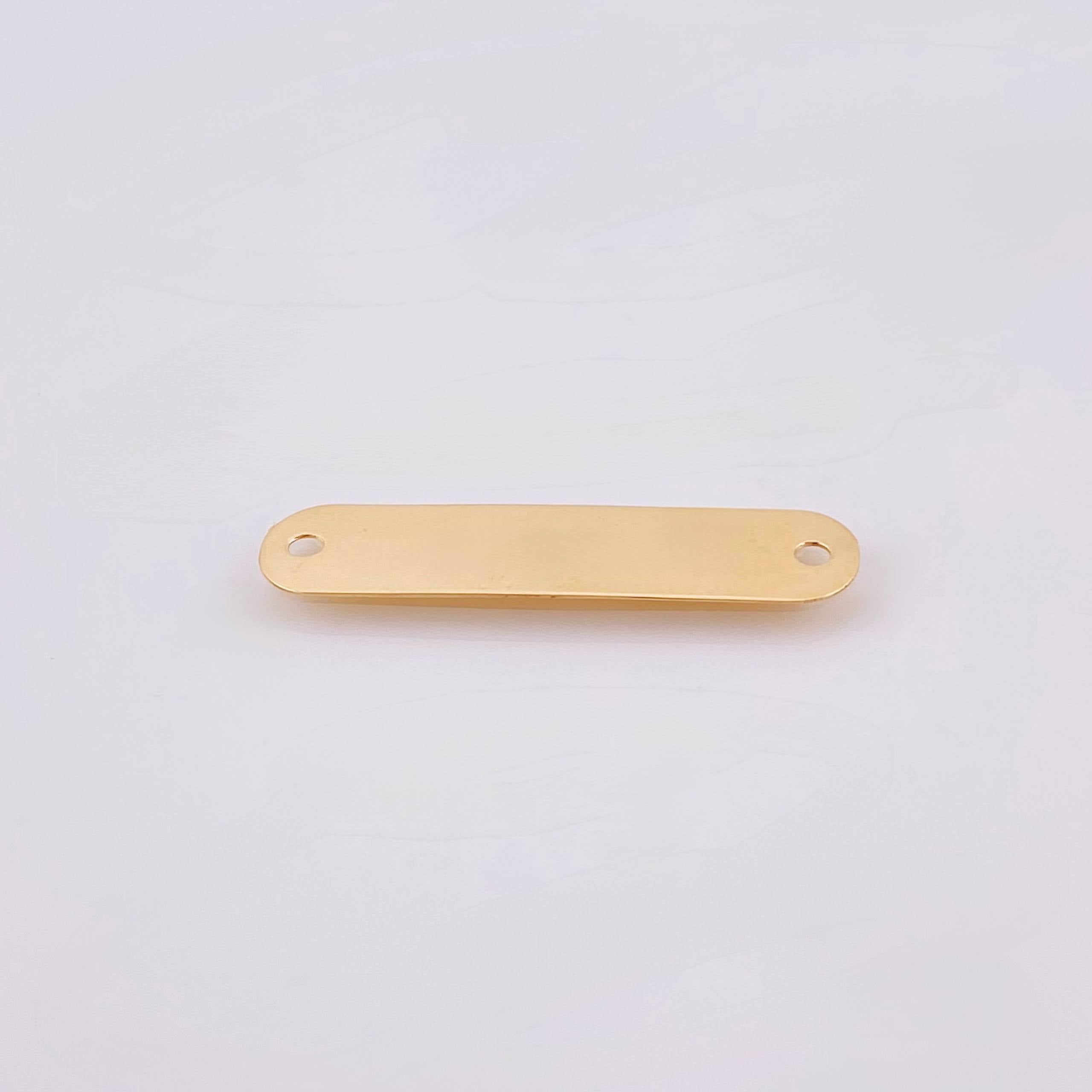 Herraje Placa Ovalada 0.75 g / 2.6 cm Oro Amarillo 18K