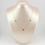 Cadena Aro Seguido Trebol Negro 3.05gr / 44cm-46.5cm / 0.9mm Oro Amarillo Nac.Esp. 18K ©