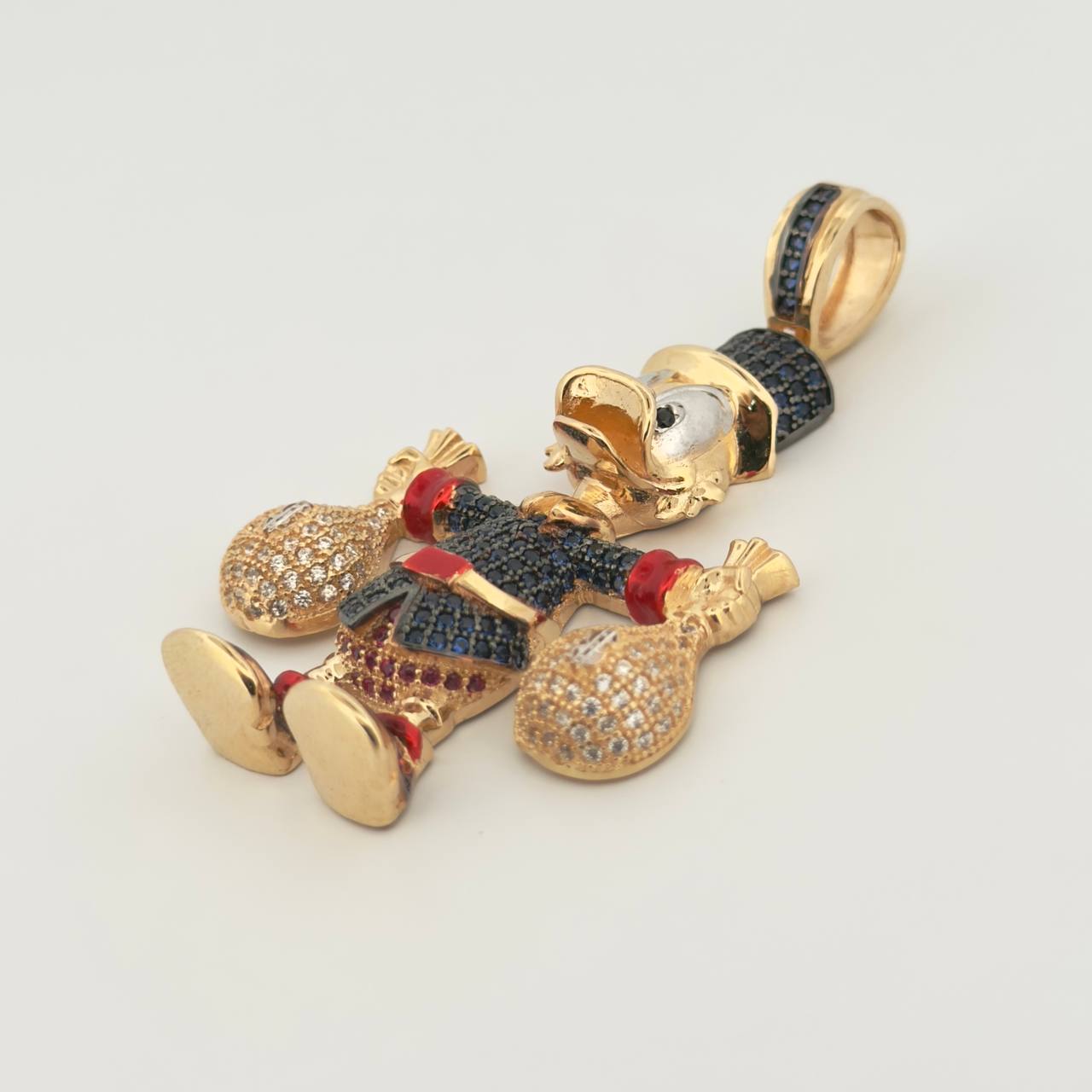 Dije Pato Bolsas Dinero 9.55gr / 4cm / Oro Amarillo 18K