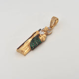 Dije San Judas Tadeo 8.9gr / 5.3cm / Dos Oros Amarillo Blanco 18K ©
