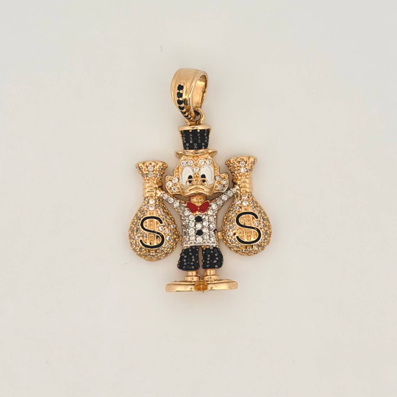 Dije Pato Bolsas De Dinero 9.65gr / 4cm / Oro Amarillo 18K ©