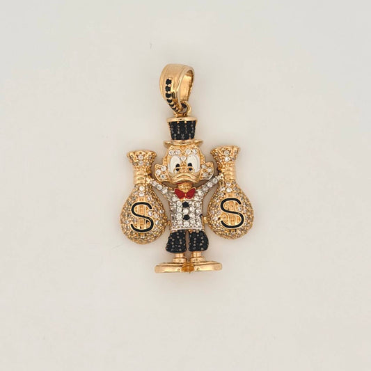 Dije Pato Bolsas De Dinero 9.65gr / 4cm / Oro Amarillo 18K ©