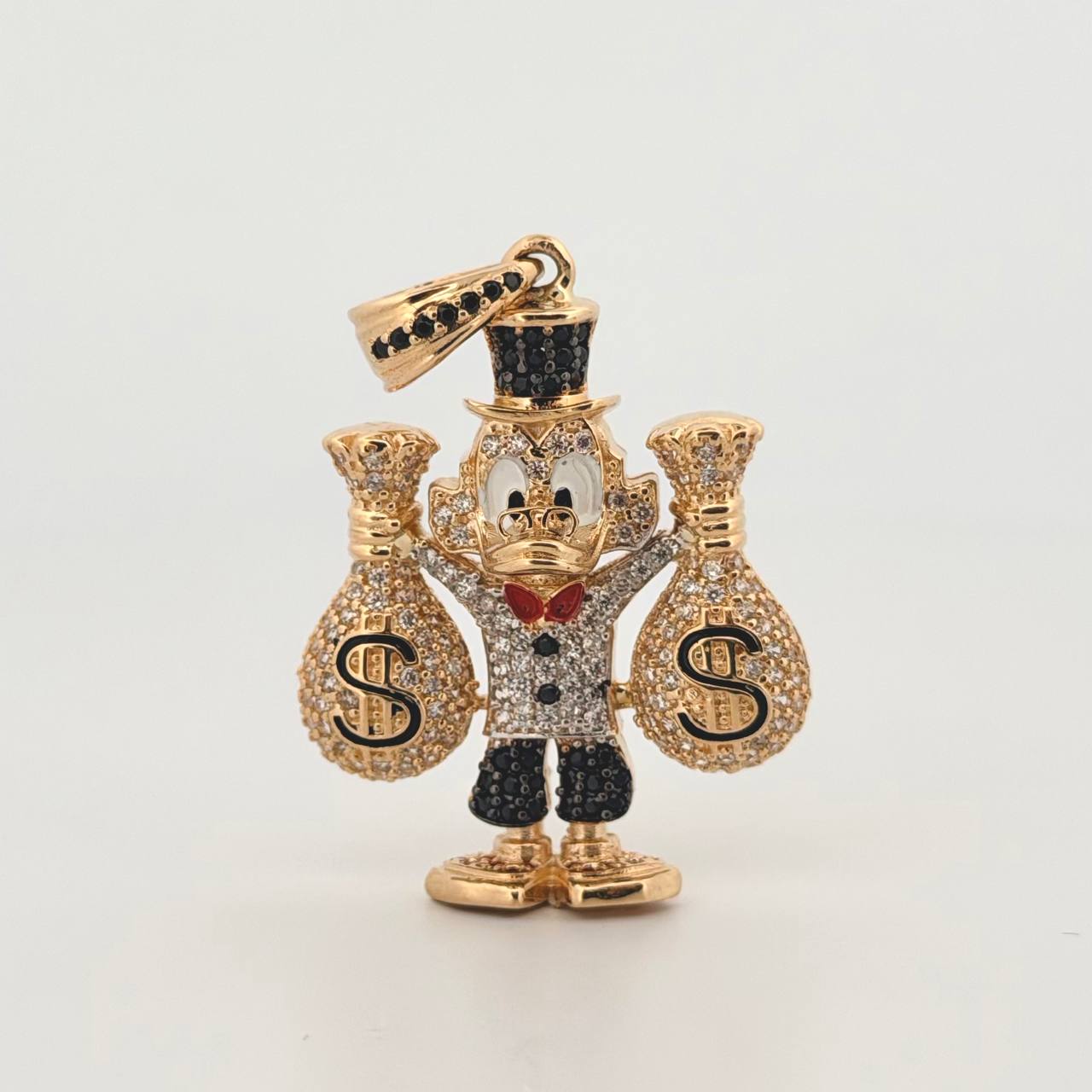 Dije Pato Bolsas De Dinero 9.65gr / 4cm / Oro Amarillo 18K ©