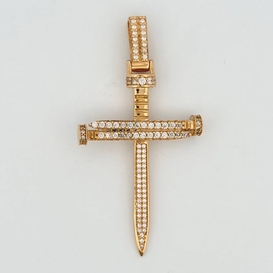 Dije Cruz Clavo 6.8gr / 5.8cm / Oro Amarillo 18K