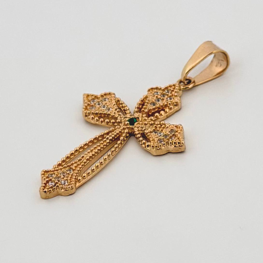 Dije Cruz Aristica 3.4gr / 4.2cm / Oro Amarillo 18K ©