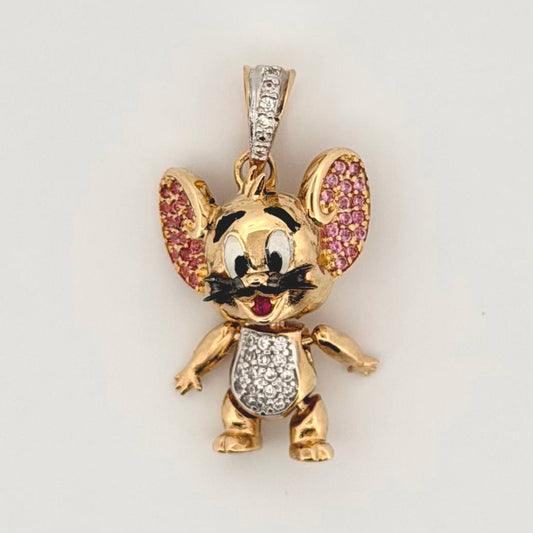 Dije Ratón Sonriente 4.7gr / 3cm / Oro Amarillo 18K ©