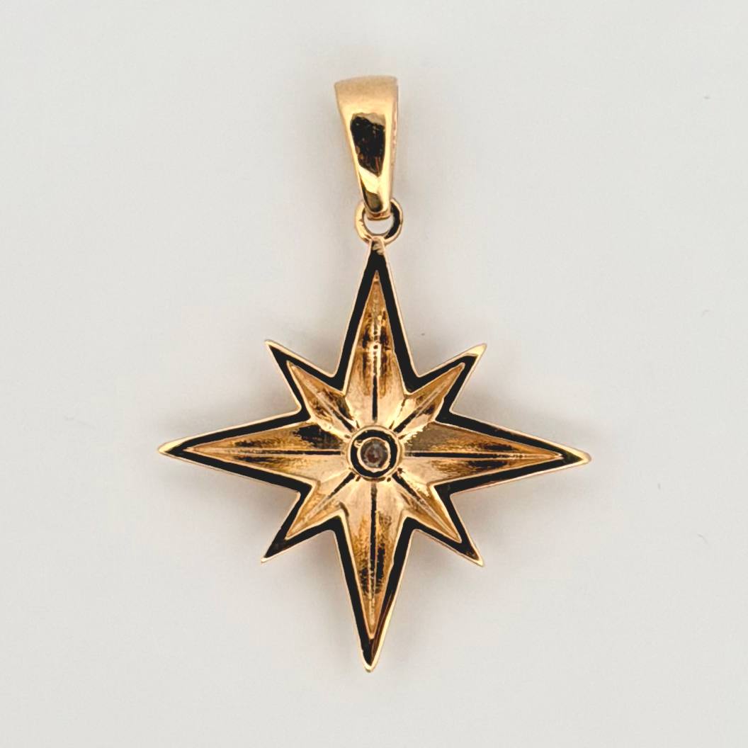 Dije Estrella 8 Puntas 2.45gr / 3.3cm / Oro Amarillo 18K
