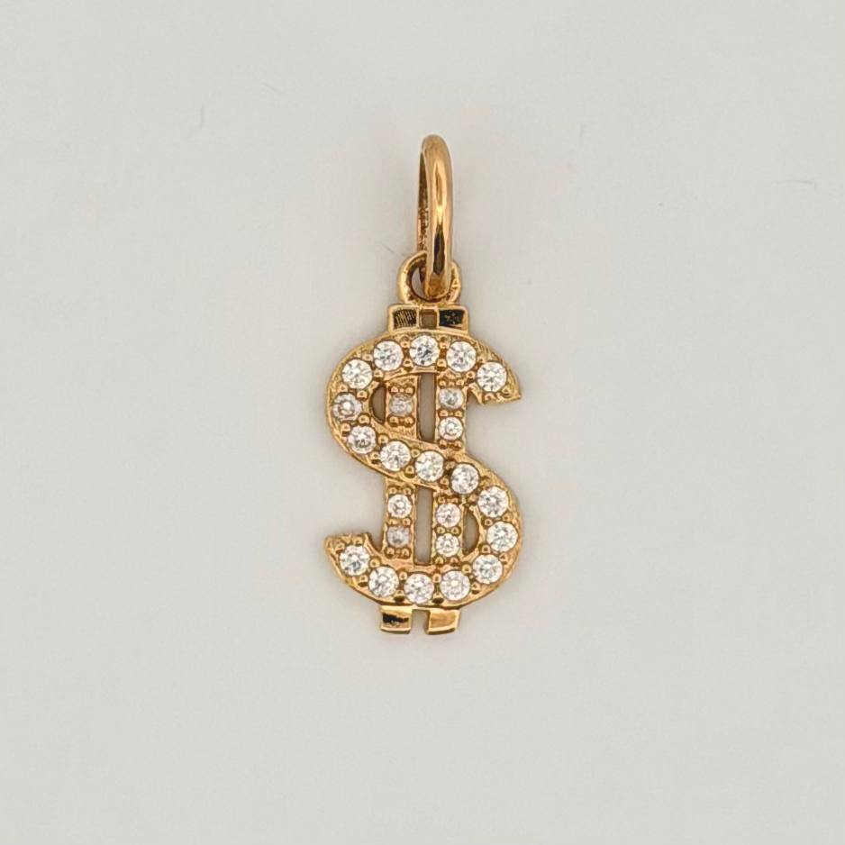 Dije Signo Dólar 1.1gr / 2.3cm / Oro Amarillo 18K