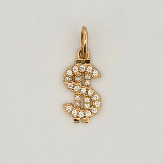 Dije Signo Dólar 1.1gr / 2.3cm / Oro Amarillo 18K