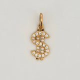 Dije Signo Dólar 1.1gr / 2.3cm / Oro Amarillo 18K